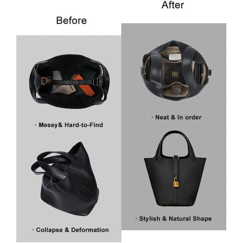 Picotin 18 Organizer Insert, Luxury Purse Organizer Insert, Silky Smooth, Fits Picotin 18/22 Bags
