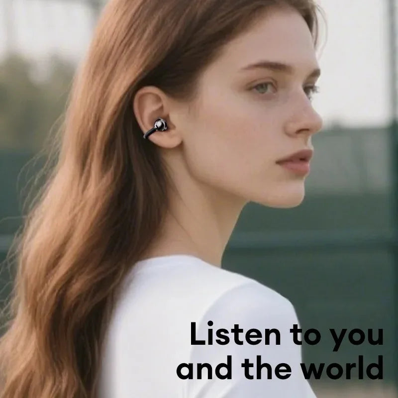 Lenovo LE302 Open Ear Clip On Earbuds Bluetooth 6.0 Wireless Headphones ENC Noise Reduction HIFI Stereo 25H Touch Control