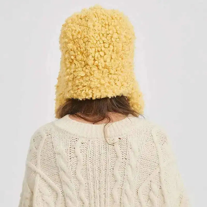 Winter Warm Bomber Hat Women Lamb Wool Faux Fur Hats Outdoor Thicken Earflap Caps Autumn Winter Ear Protect Ski Hat