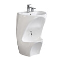Ceramic Bathroom Sink Double Level Wash Stand Full Pedestal Basin