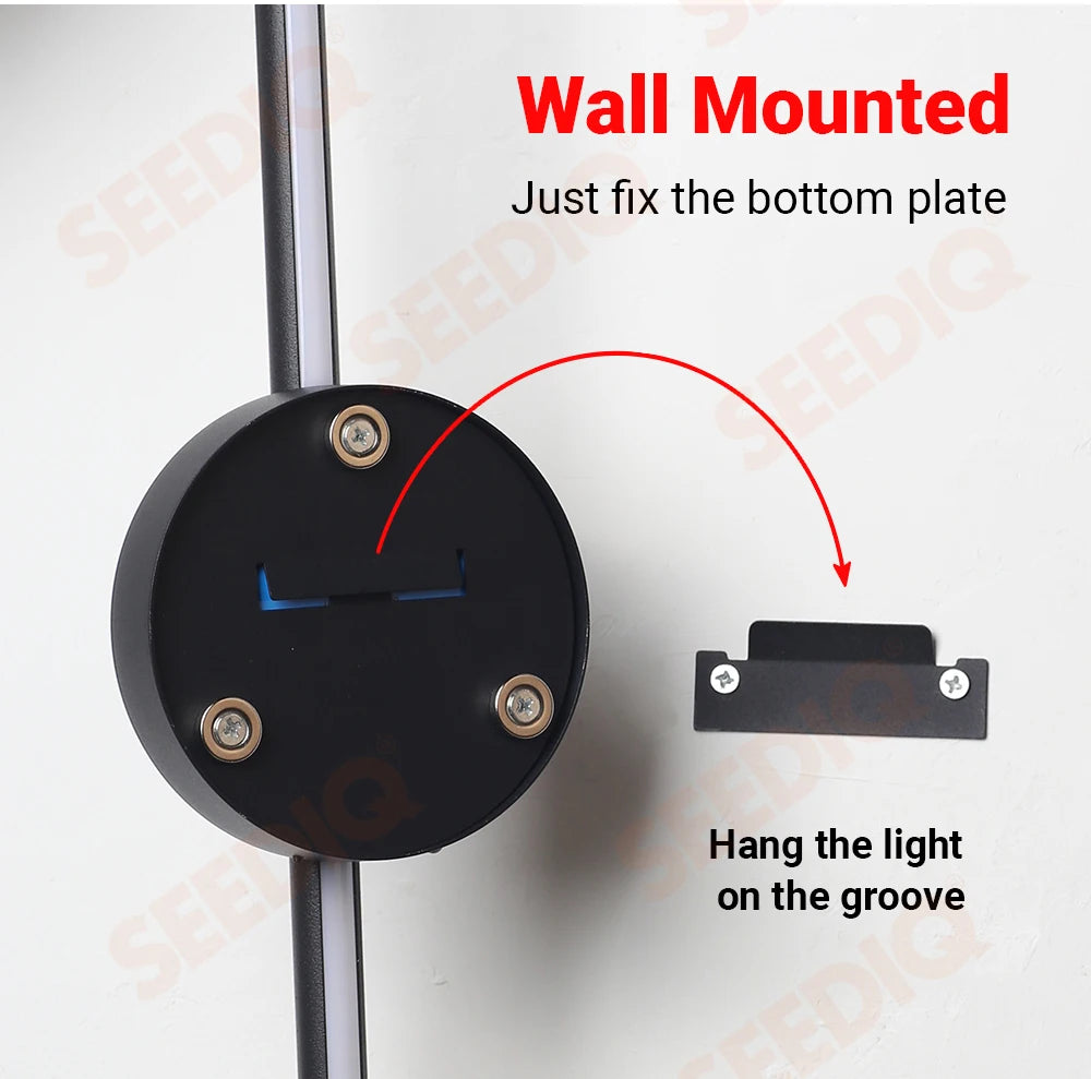 Rechargeable Battery Operated Wall Light Installation Free Wall Sconce 1PC 50CM Dimming For Livingroom Sofe Beside Bedroom