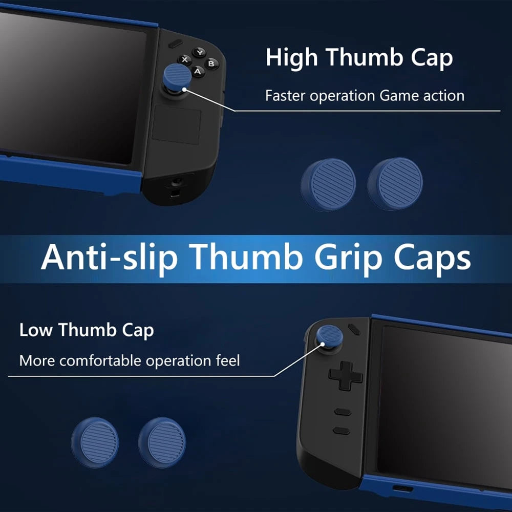 Silicone Protective Case for Lenovo Legion Go Games Console Protector Cover with 4 Thumb Grip Caps for Legion Go Accessories