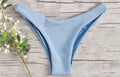 Bikini Bottoms Women's 2025 New Swimsuit Low Waisted Bottom Solid Brown Swimwear Thong Beachwear Brazilian Bathing Suit Summer