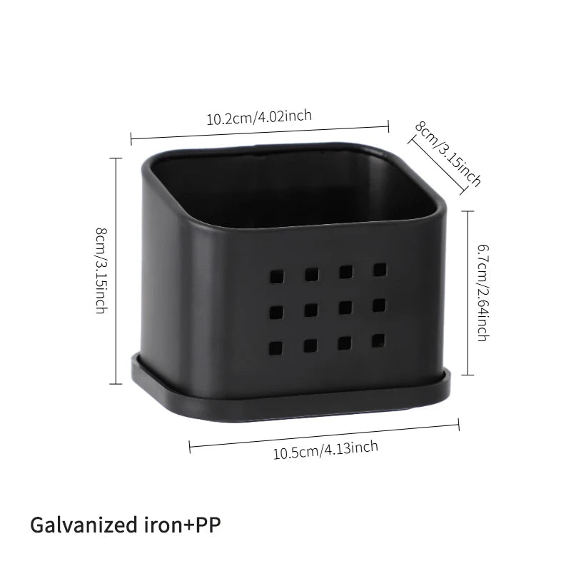 Kitchen Sponge Drain Holder - Countertop Storage Organizer, No-Drill Sponge Rack for Home Kitchen