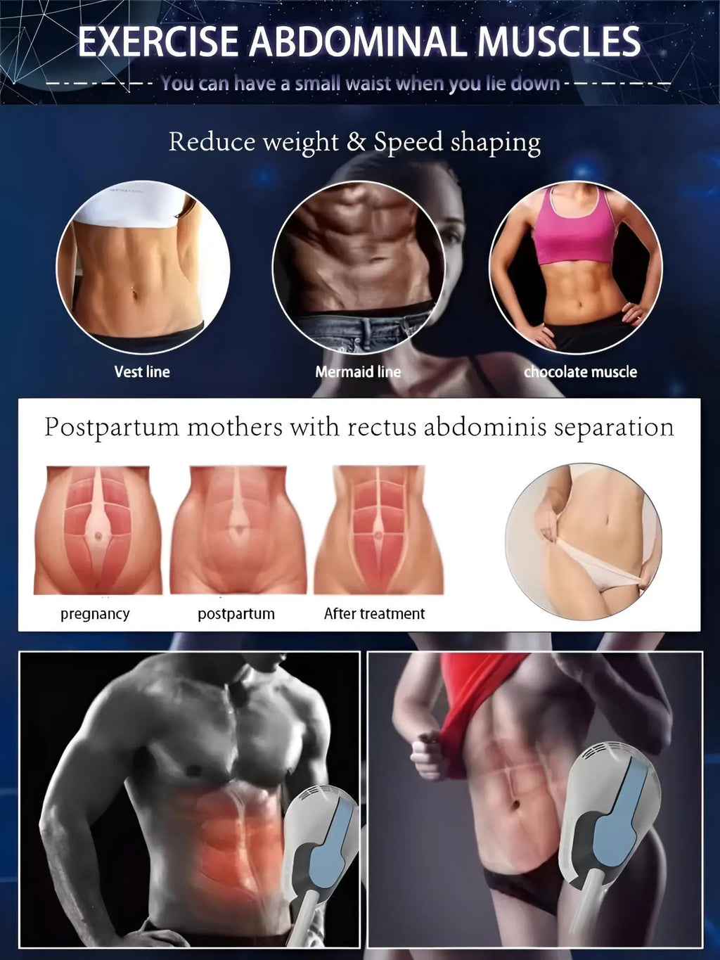 Portable Body Slimming Machine Upgrade 15T Muscle Trainer RF for Home Use 36000 Contractions Session Portable Body Toner for Bel