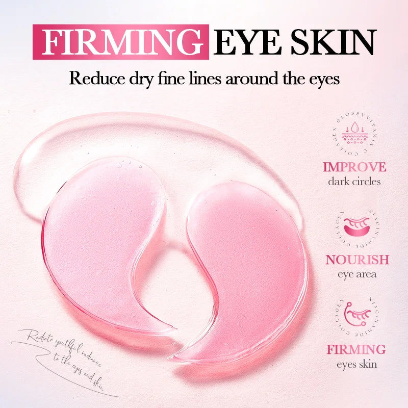 80pcs/40pair BIOAQUA Collagen Niacinamide/Retinol/Vitamin C Eye Mask Brightening Hydrating Anti Aging Under Eye Patches