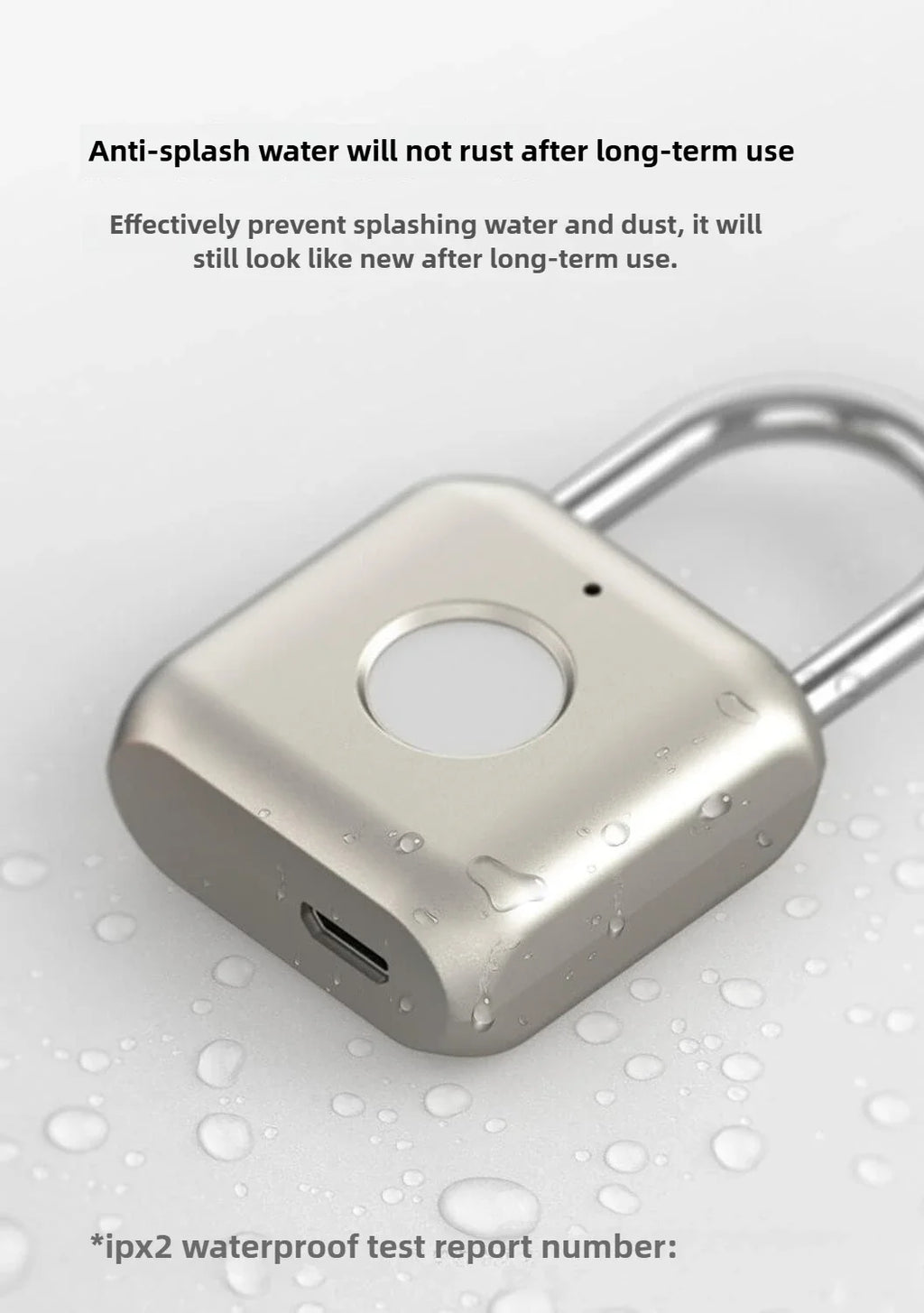 Intelligent Fingerprint Unlock Luggage Cabinet Lock Electronic Lock Head Dormitory Padlock High Security Travel Lock125