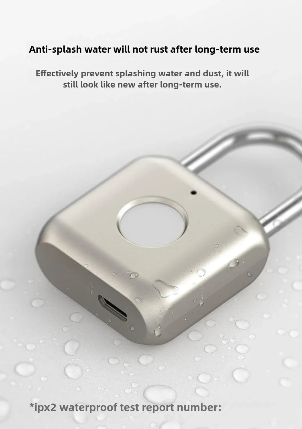 Intelligent Fingerprint Unlock Luggage Cabinet Lock Electronic Lock Head Dormitory Padlock High Security Travel Lock125