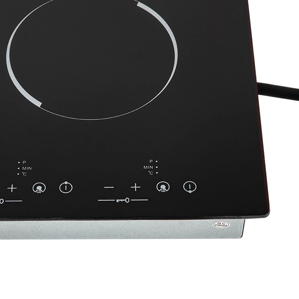 3000W Electric Ceramic Cooktop 4 Burners 110V, Infrared Radiant Stove with 9 Power Levels, Built-in Countertop Kitchen Cooker