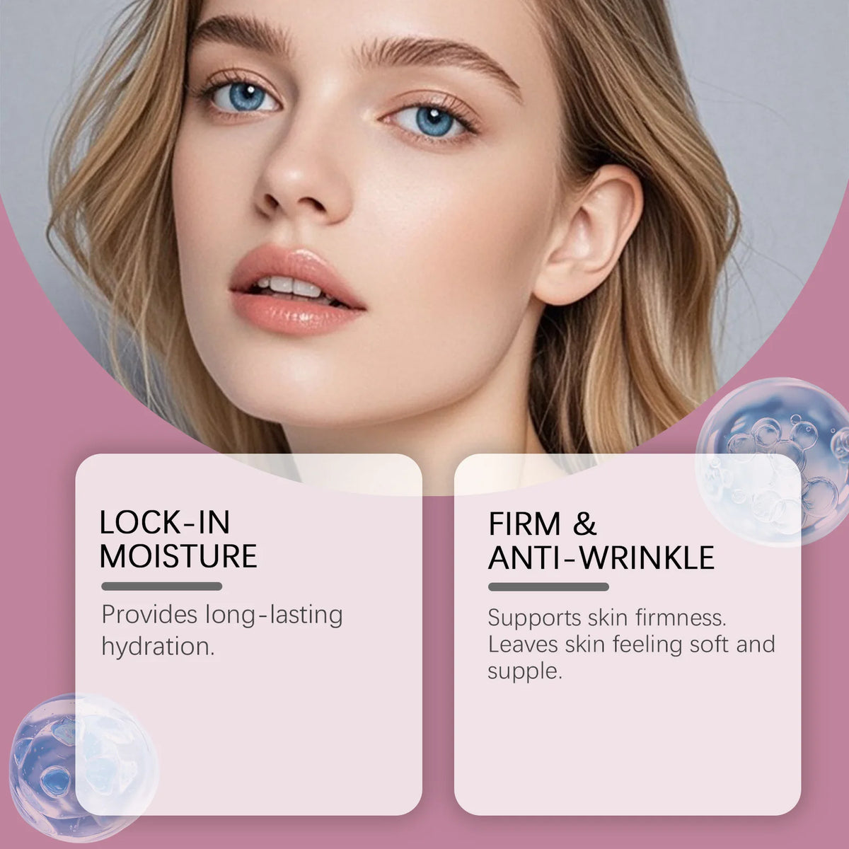 Viareline Moisturizing Skin Ampoule Essence Korean Calcium Volume Moisturizer Pore Firming Essence Daily Facial Skin Care Serum