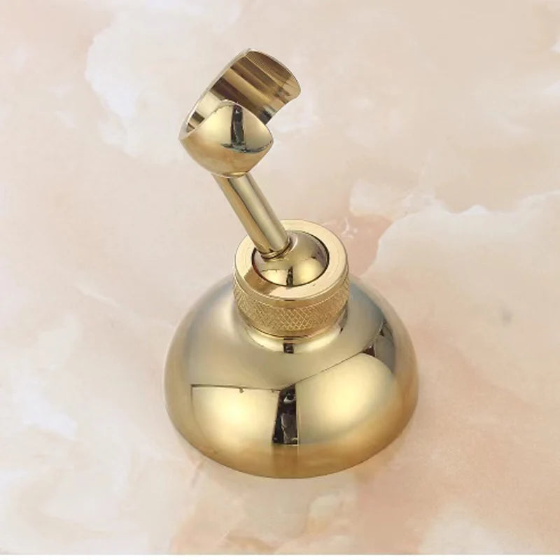 Solid Zinc Alloy  Made Chrome Wall Mounted Hand Shower Holder Hook Pedestal Bracket In Wall Shower Accessories Bathroom Fitting