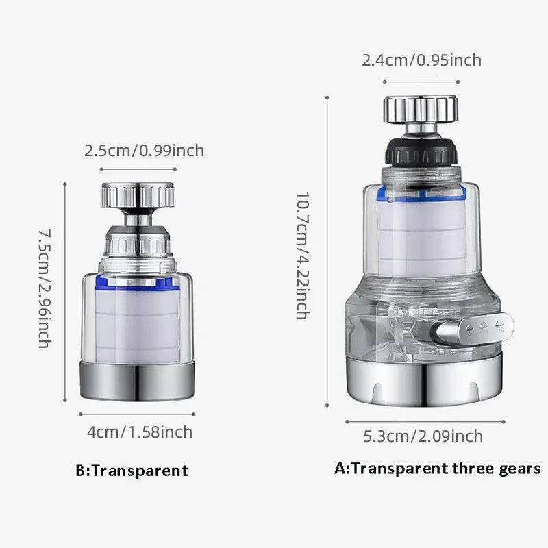 360 Rotating Water Purifier Filter Tap Universal For Kitchen Bathroom Shower Household Filter PP Cotton High Density
