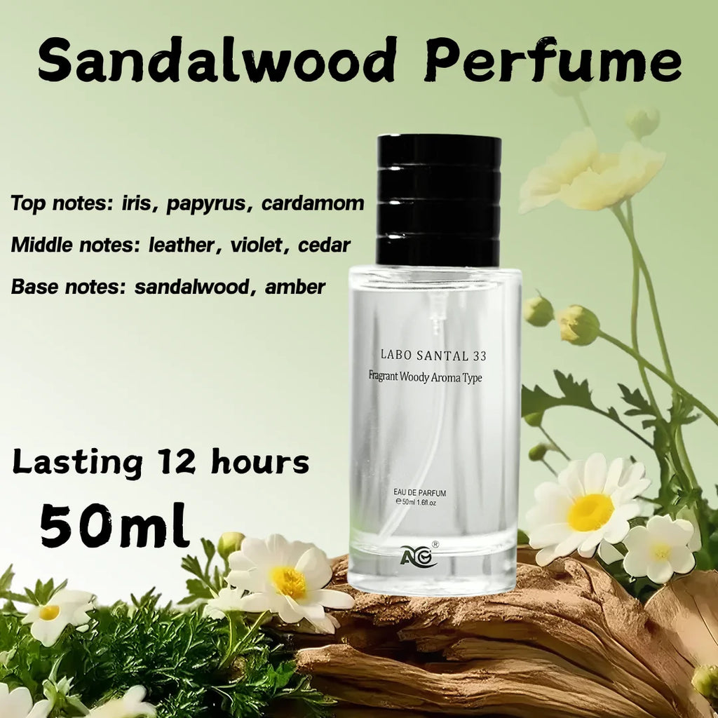 Premium Men Cologne Fresh Woody Sandalwood Scent Light and Elegant Long-Lasting Fragrance Authentic Perfume For Men's Daily Use