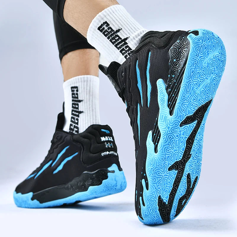 Men Basketball Shoes Field Training High-top Comfortable Non-slip Sports Footwear Luxury Lace-up Flat Sneaker for Men Traf Homme