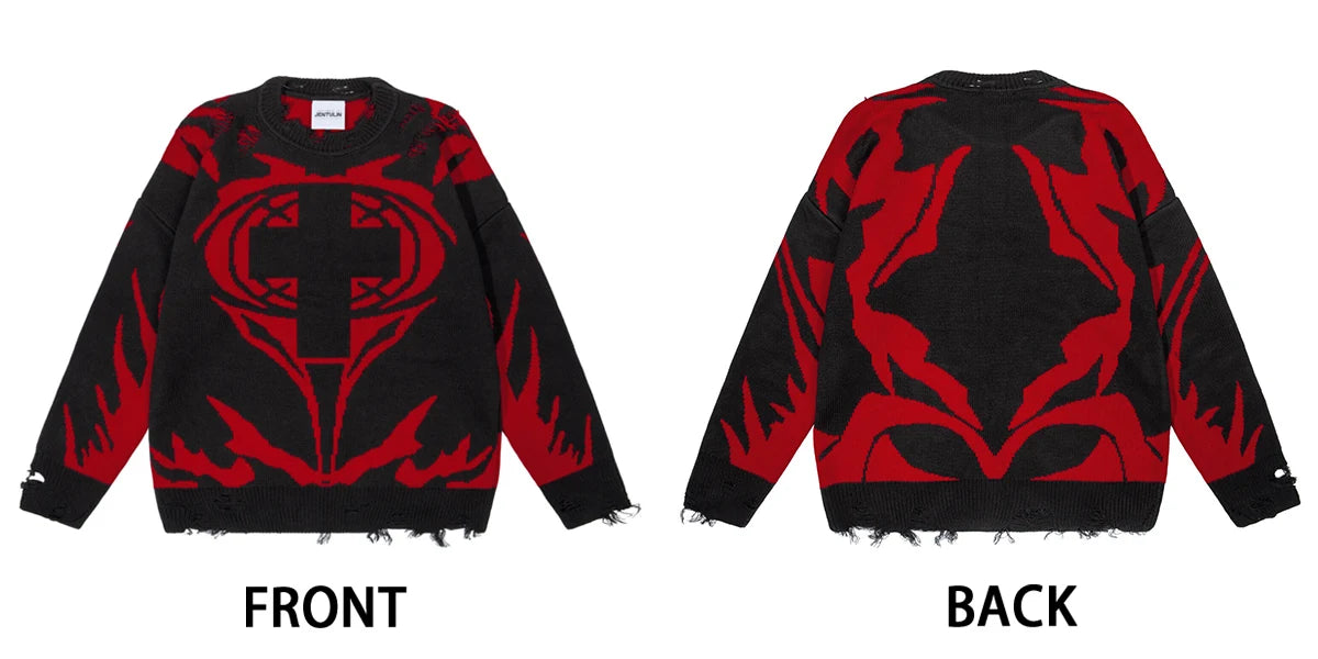 Sweater New Order Graphic Men Winter Pullover Knit Long Sleeve Tops Hip Hop Fashion Harajuku Jumper Coat Y2k Streetwear Clothing