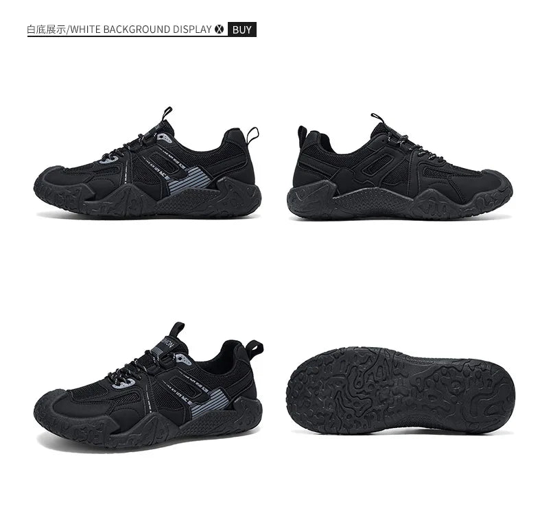 Men's 2026 Summer New Breathable Hiking Sneakers Anti-Slip Wear-Resistant Outdoor Casual Daily Streetwear Footwear in 3 Colors