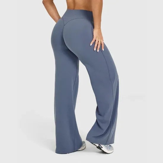 GYM Naked Feel Pilates Running Sport Trousers Straight-Leg Pants Ultra Soft Butter Fabric Women's Mid-Waist Yoga Pants