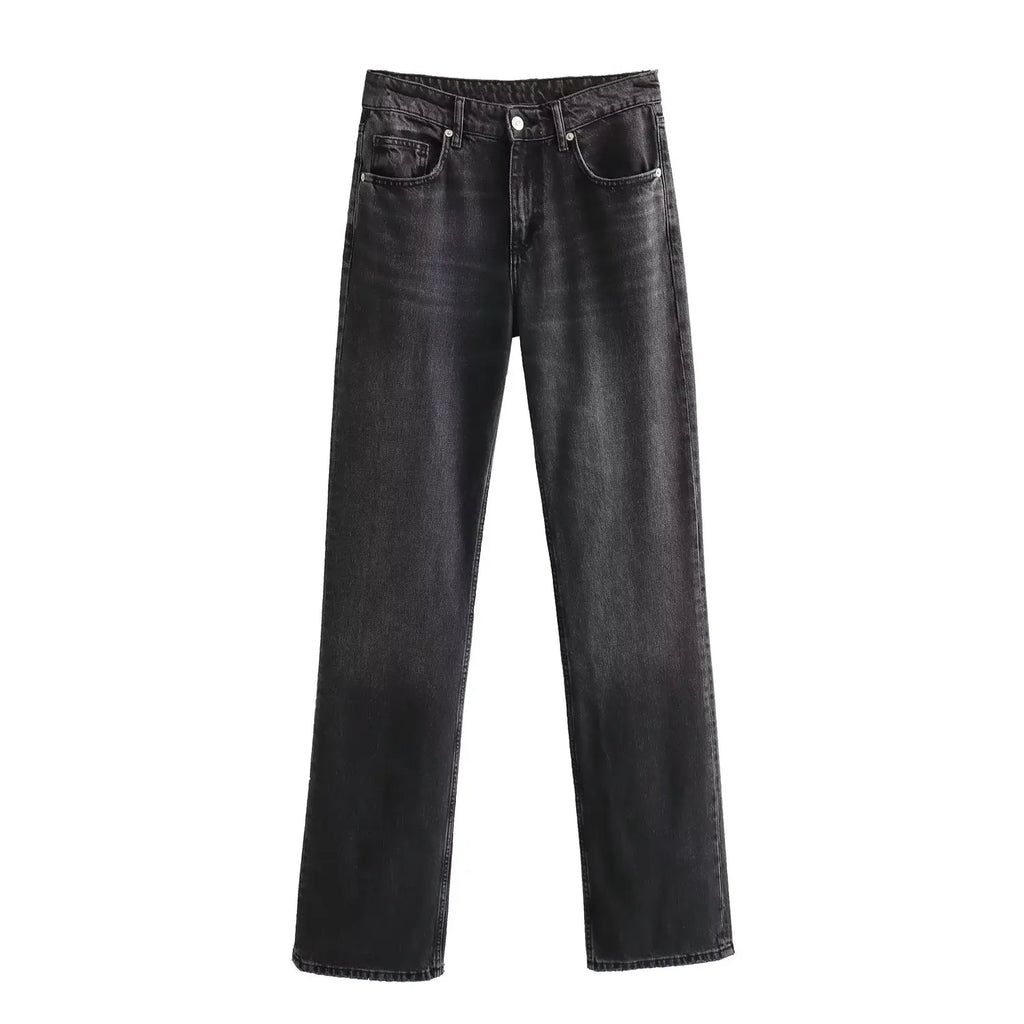 Maxdutti British fFashion Street Distressed Jeans Boyfriend Style Pants Girls Retro Loose Casual Jeans For Women Harem Denim