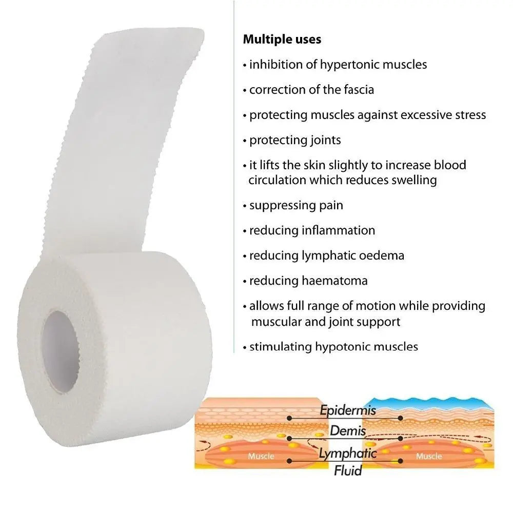 Health Care Sport Adhesive Tape Elastic Stretch Emergency tool Athletic Gauze Tape Support Self-Adhesive Elastic Bandage