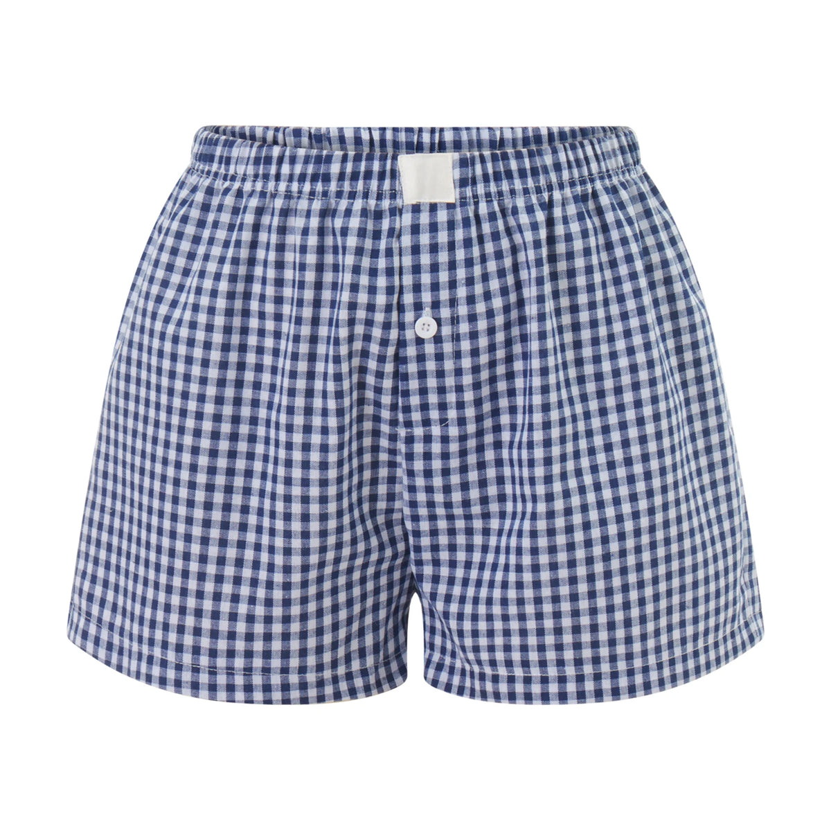 hirigin Women Y2k Gingham Boxer Shorts Stripes Button Elastic Waist Boxers Cute Mini Bloomers Plaid Loose Fit Boy Shorts