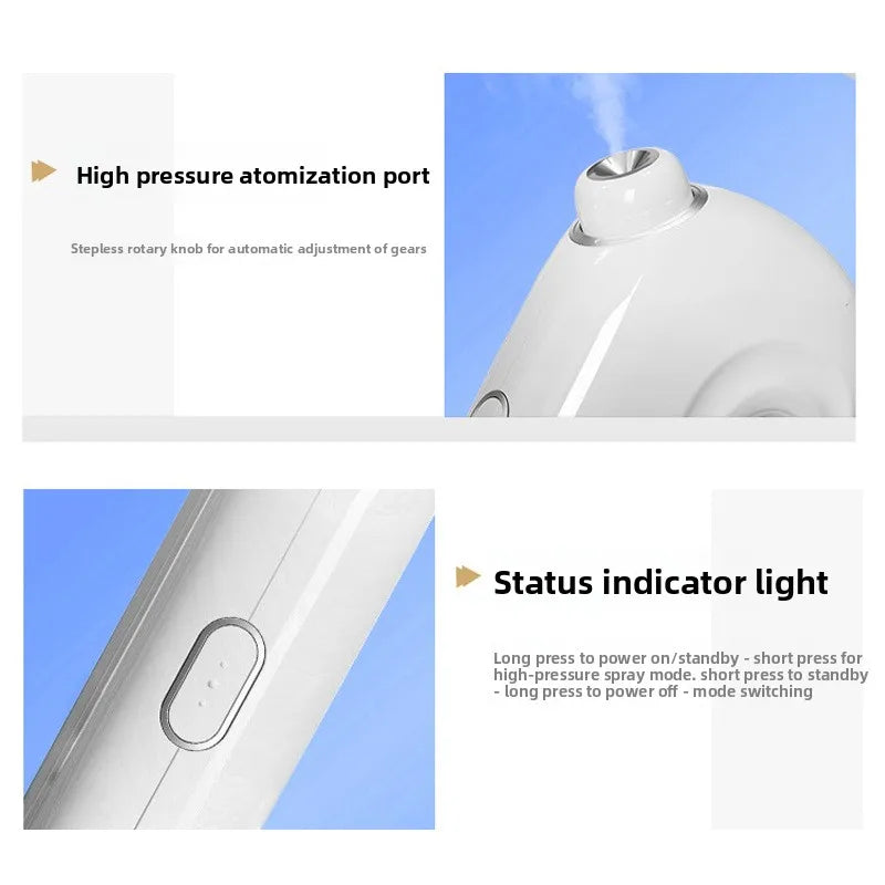 Nano Spray Oxygen Facial Device with Hydra Infusion, High-Pressure Atomization Moisturizing Tool for Salon, Long Standby Durable