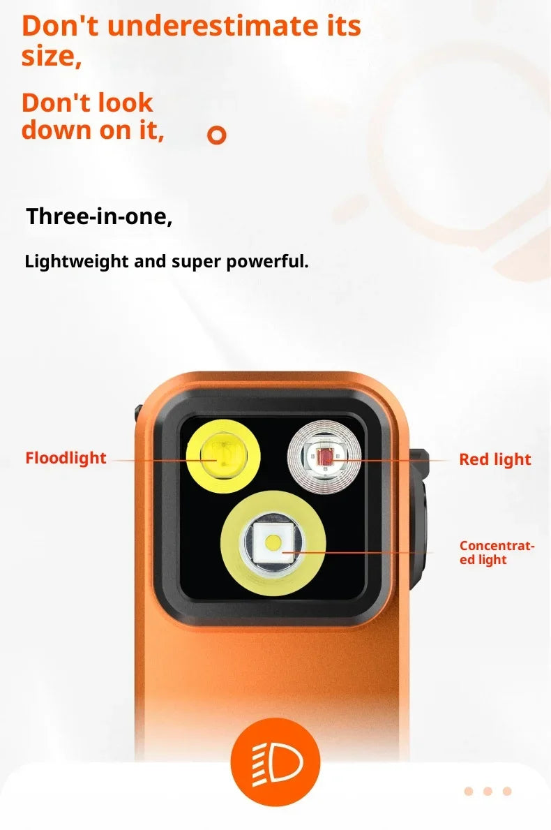 Olight Oclip Pro Outdoor Flashlight Portable Strong Light Camping Torch Long Range Rechargeable 500LM Aluminum Alloy Flashlight