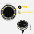 1-4 PACK Solar Garden Lights Outdoor 8 LEDs Underground Lamp 6000k With Side Light Spotlight Waterproof For Landscape Lawn Decor