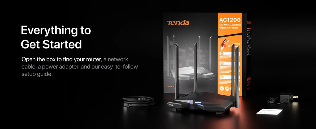 Tenda WIFI Router AC1200 Dual-Band 2.4G 5GHz AC10 Wireless Router Wi-Fi Repeater 4*6dBi Antenna 802.11ac Wave 2.0 Gigabit Router