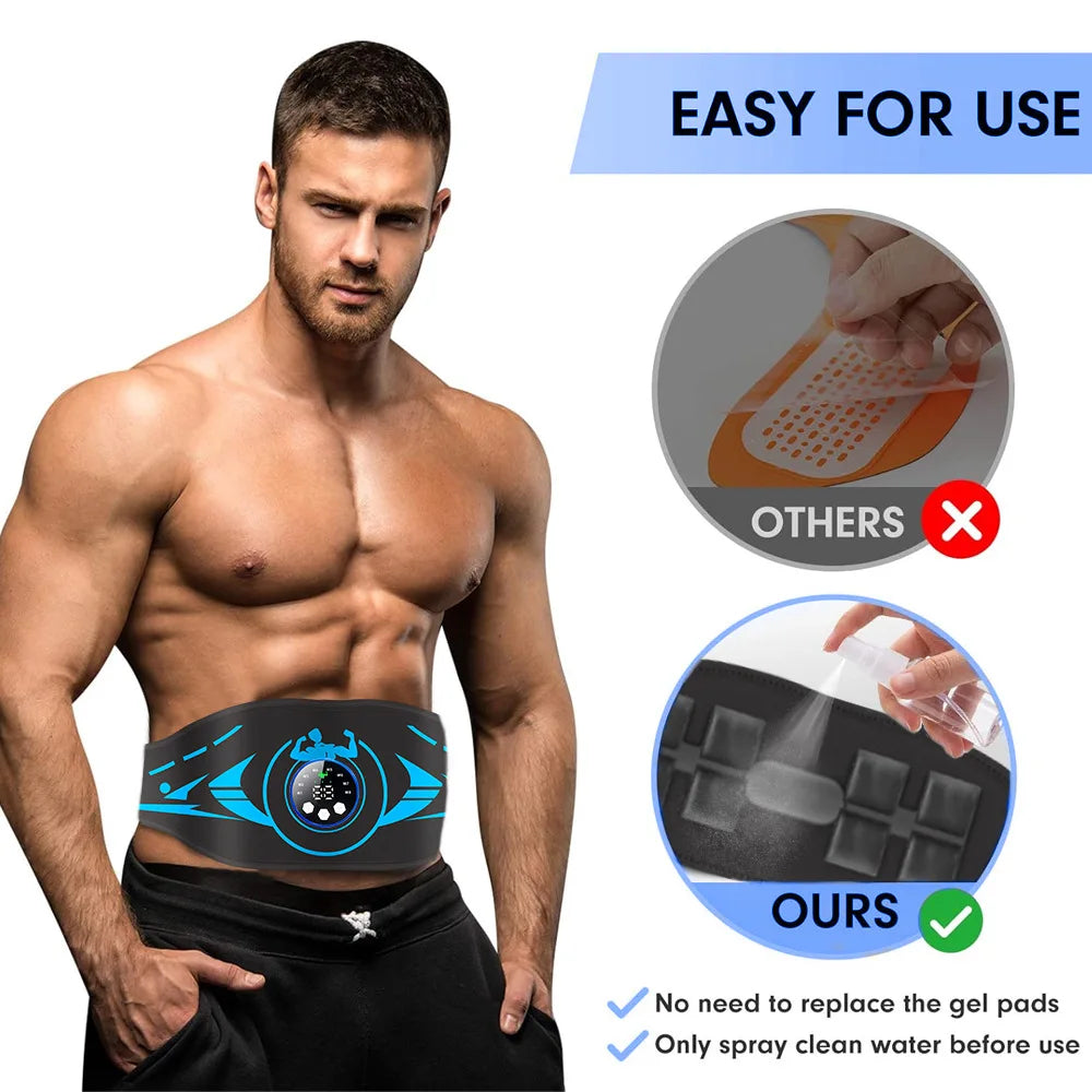 Abdominal Toning Belt EMS Muscle Stimulator Toner ABS USB Body Slimming Shaping Body Massager Lose Weight Home Gym Fitness