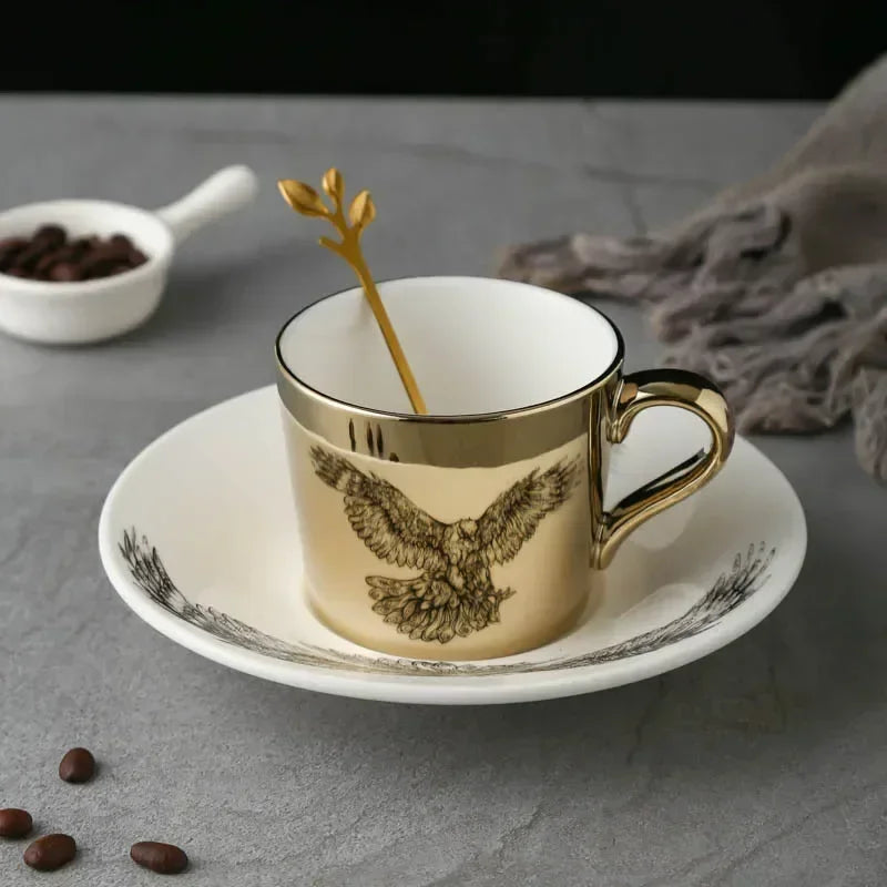 New Dynamic Mirror Reflection Cup Mug 250~300ml Home Drinkware Creative Ceramic Anamorphic Cup Coffee Tea Set Interesting Gift