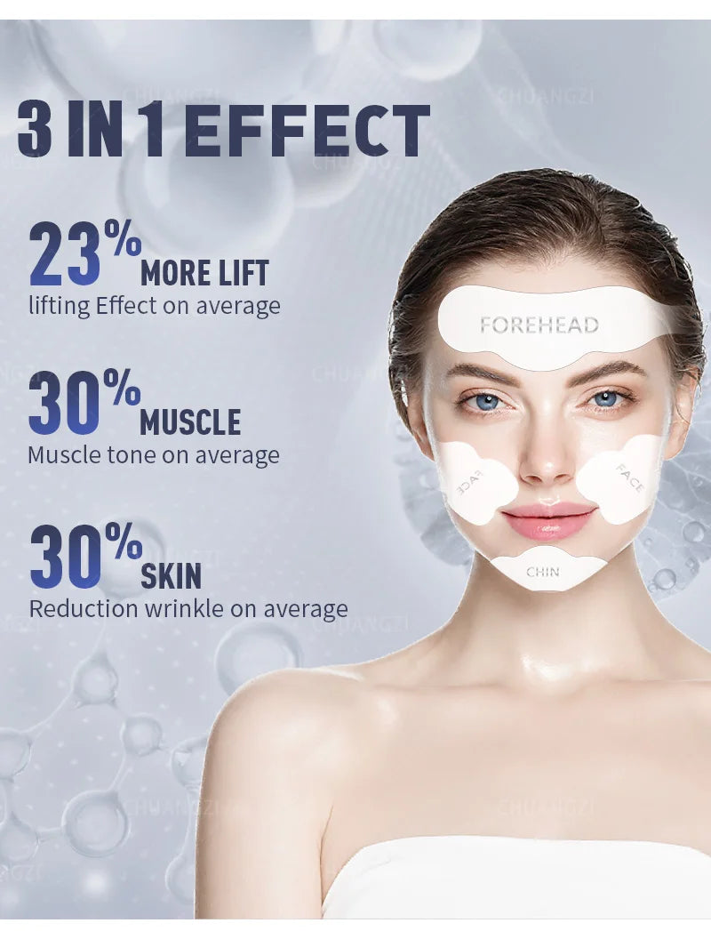 Ems RF Facial Electrostimulation Face Lifting Machine  6 Handles Sculpt Face Pads Massager Device Anti Aging Wrinkles Removal