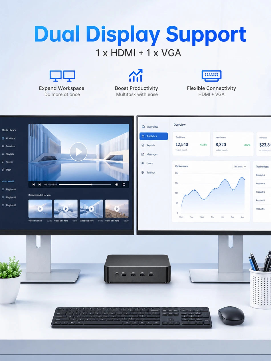 MSECORE Intel I9-11900H Mini PC Windows 11 Gaming Desktop Computer Portable PC Office HTPC Barebone System NVME 4K WIFI6E BT5.3