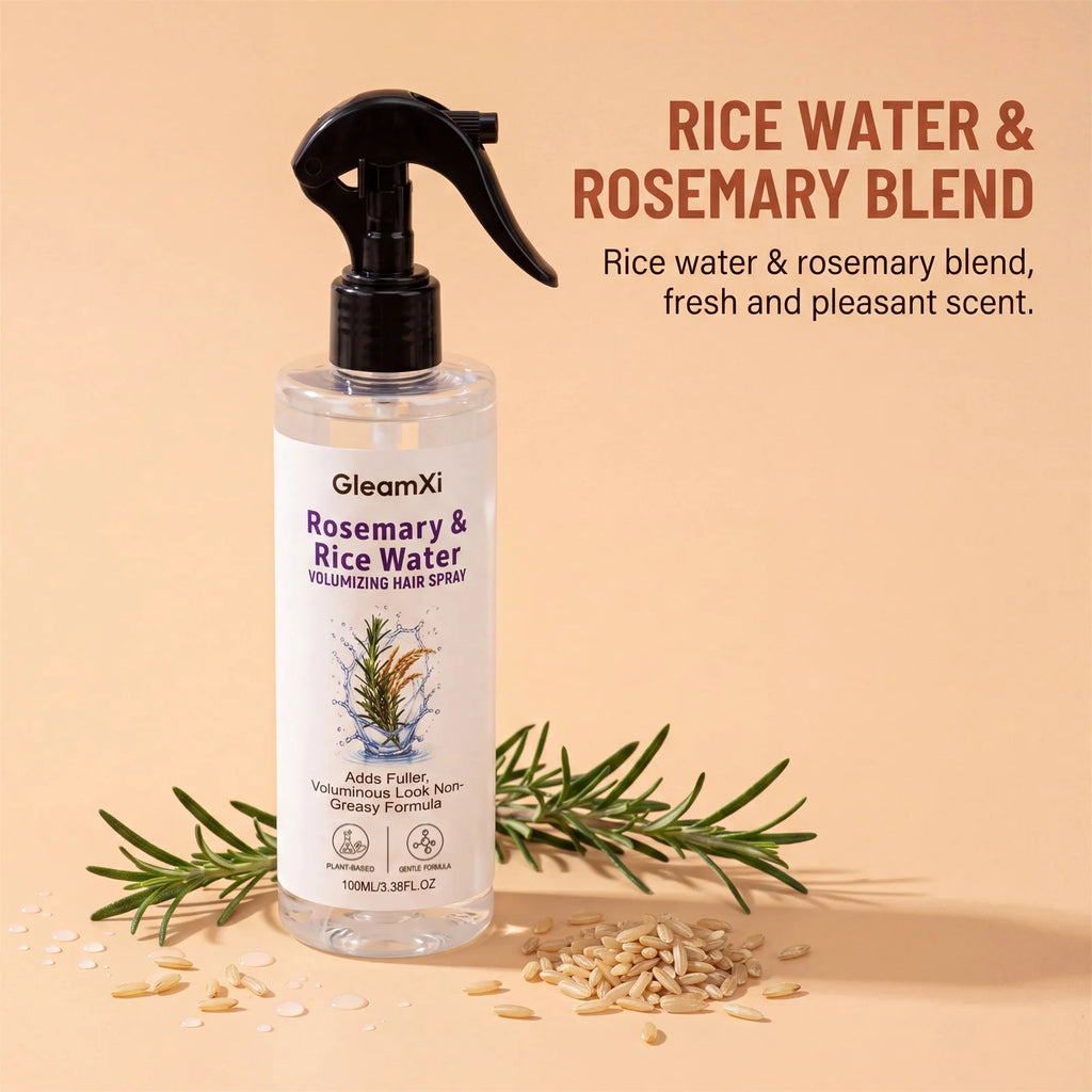 Rosemary & Rice Water Hair Spray Made with 100% Natural Extracts  Lightweight Non-Greasy Formula For Softer Smoother-Looking Hai