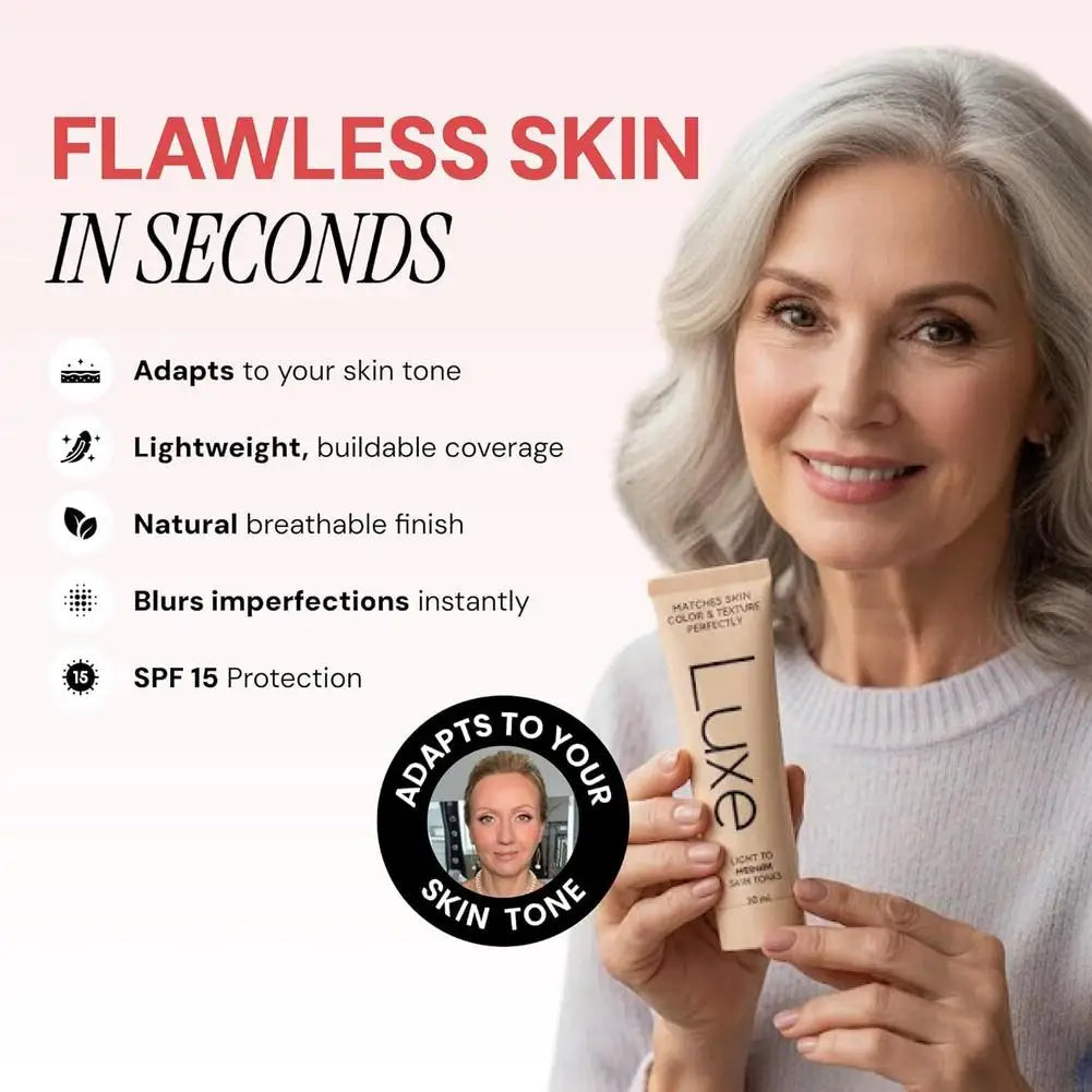 30ml Luxe Skin Tone Matching Concealer Foundation,Waterproof Full Coverage Makeup to Hide Blemishes Even Skin Tone Long Lasting