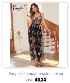 Sexy See Through Gauze Maxi Sequin Summer Dress Women Elegant Backless Birthday Party Dresses Long Prom Evening Dresses Vestidos