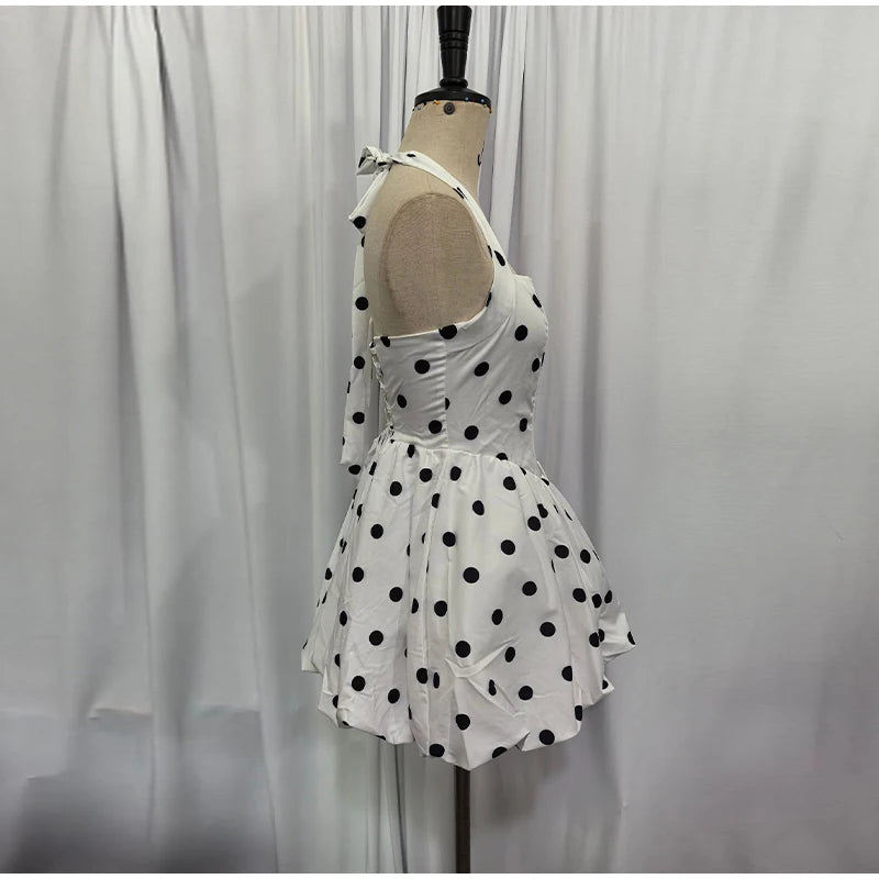 Sexy Halter Pleated Bud Mini Dress Women Sleeveless Tube Top Backless Bandage Solid Party Dresses 2026 Summer Fall Evening Robe