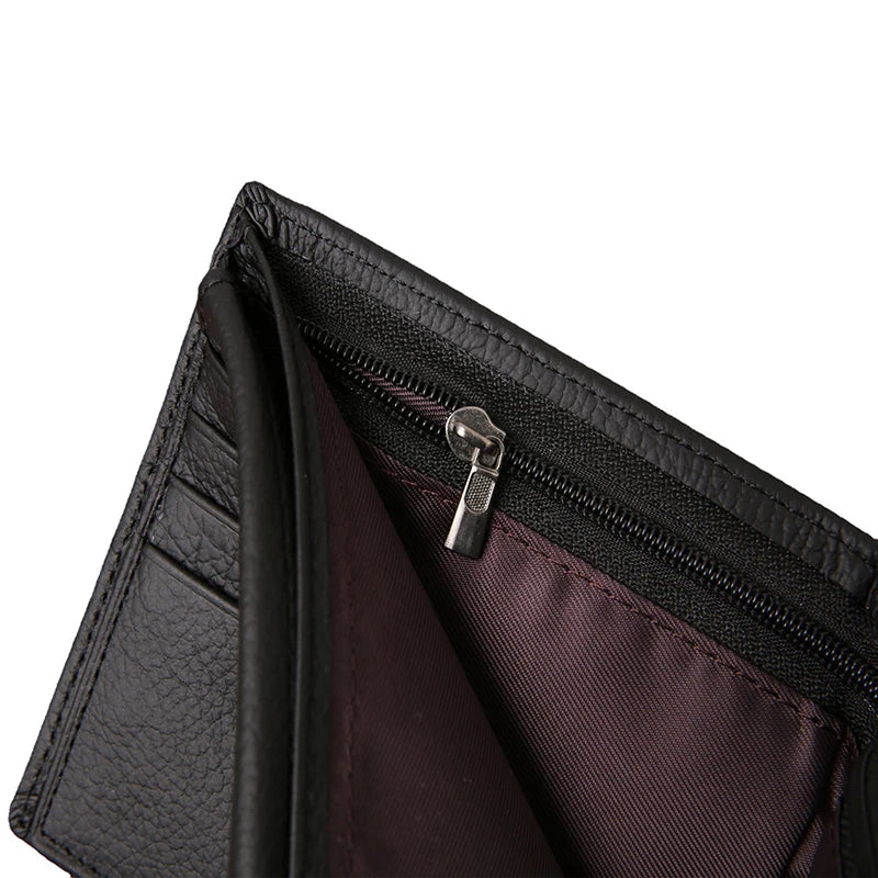 JINBAOLAI Retro Short Men Wallets Genuine Leather Credit Card Holder Waterproof Men Purse Classic Coin Pocket Black Male Wallet
