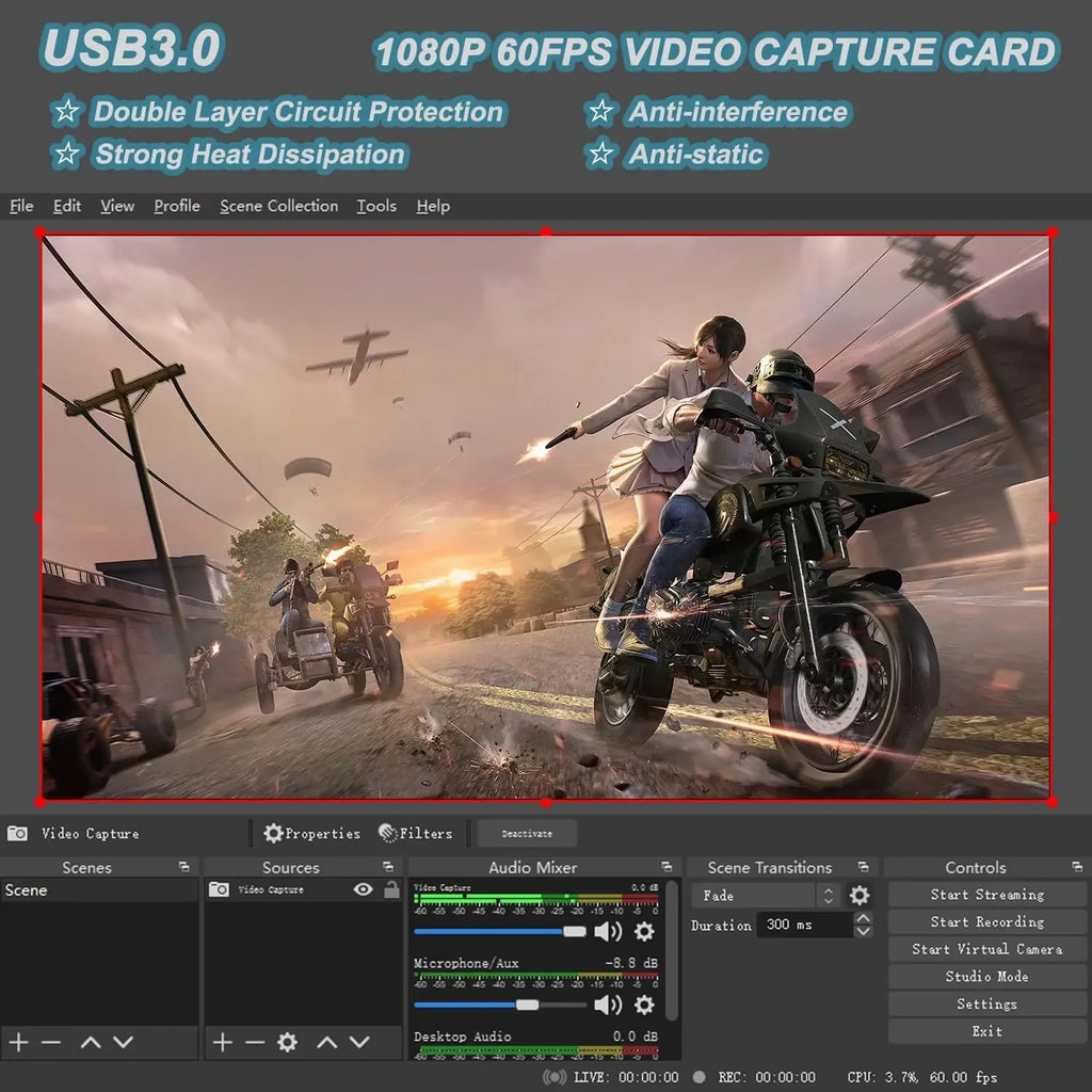 4K HDMI Video Capture Card MS2130 Real USB 3.0 1080P 60FPS Game Screen Record Capture Device for Streaming Video Conference Live