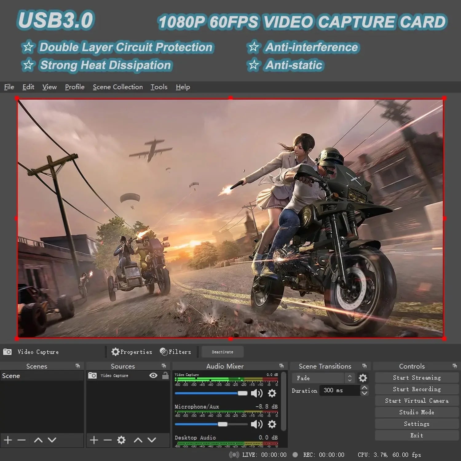 4K HDMI Video Capture Card MS2130 Real USB 3.0 1080P 60FPS Game Screen Record Capture Device for Streaming Video Conference Live