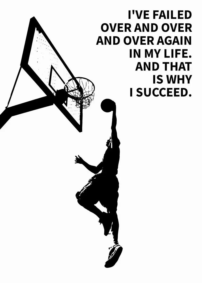 Inspirational Basketball Court Sports Motivational Quotes Poster Canvas Painting Nordic Wall Art for Living Room Home Decor