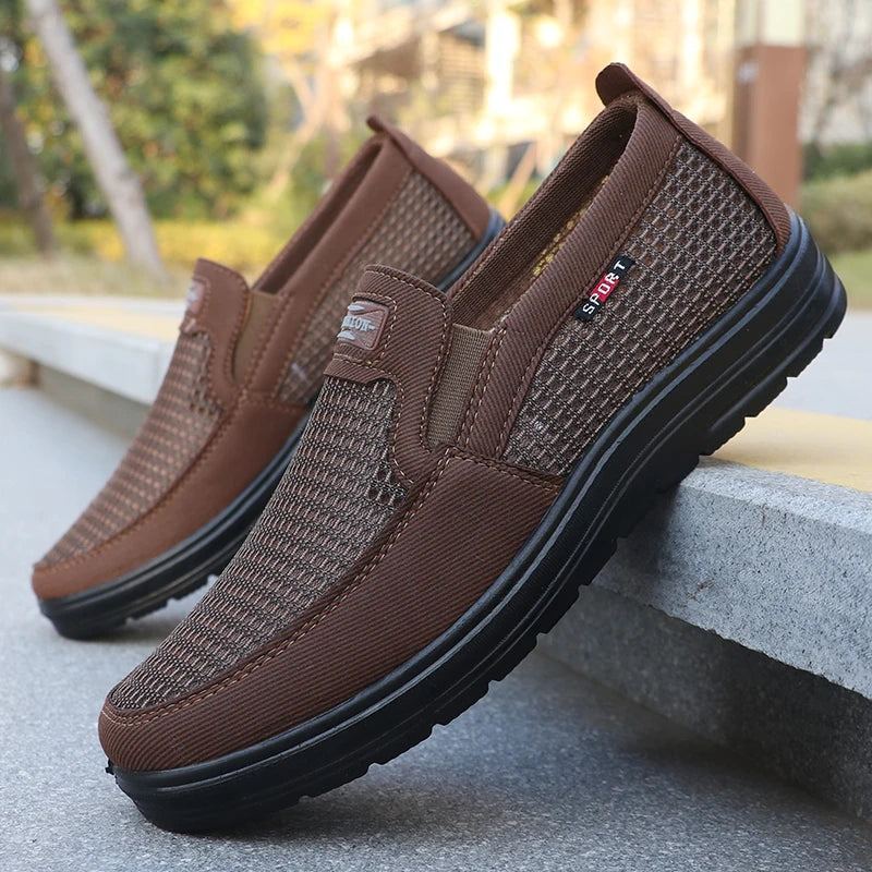 Men's Fashionable Solid Woven Knitted Running Shoes - Lightweight, Breathable and Non-Slip - Perfect Sports Shoes for Outdoor Activities