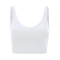 SHINBENE Women's V-neck Slimming Fitness Long-sleeve Padded Short-sleeve Sports Bra Yoga Bra Classic Athletic Tank Top