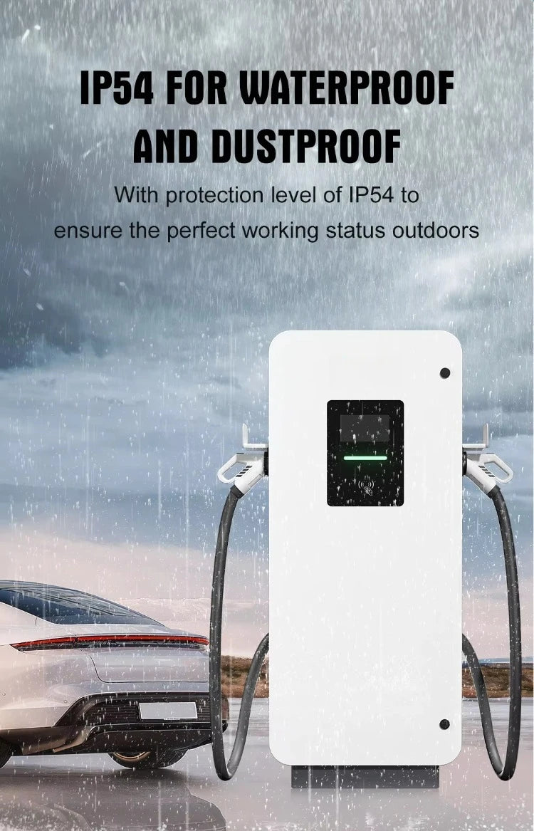 Commercial DC Fast EV Charger 60-240KW, High Power EV Charging Station, Quick Charge, Public & Private Use, Electric Vehicle