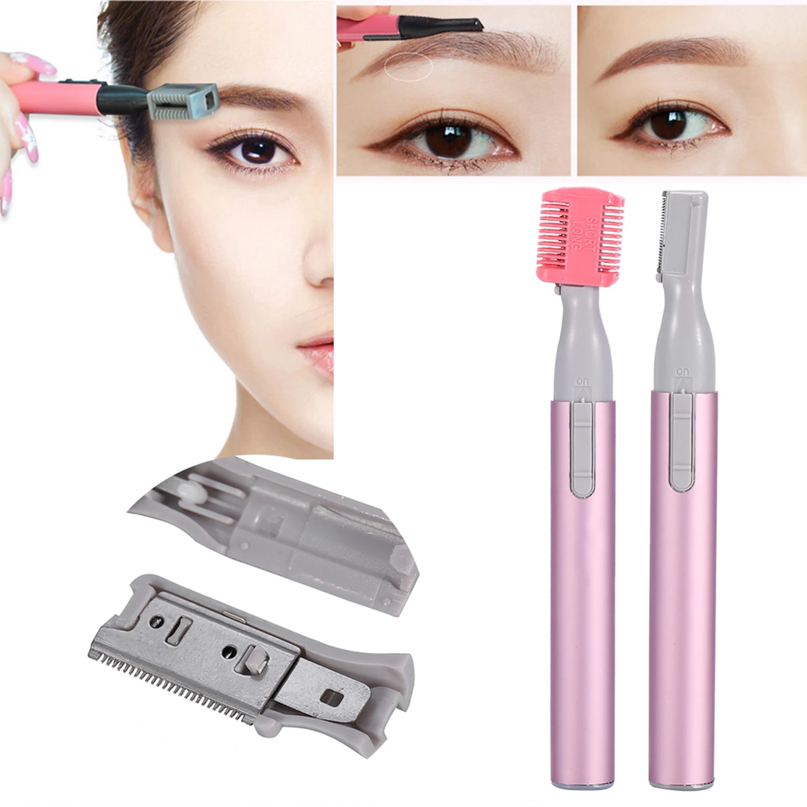 Face Hair Removal New Portable Electric Face Eyebrow Hair Body Blade  Shaver Remover Trimmer Beauty for Women