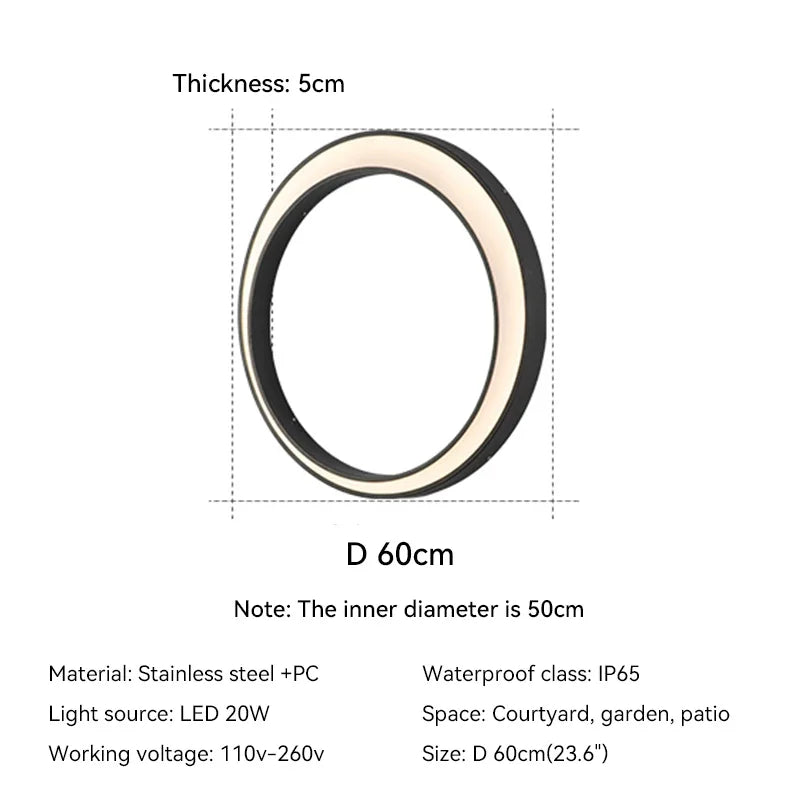 Outdoor Moon Wall Light Modern IP65 Waterproof Porch Garden Wall Lamp Patio Garage Door Antiwa Fixtures Lighting Decoration