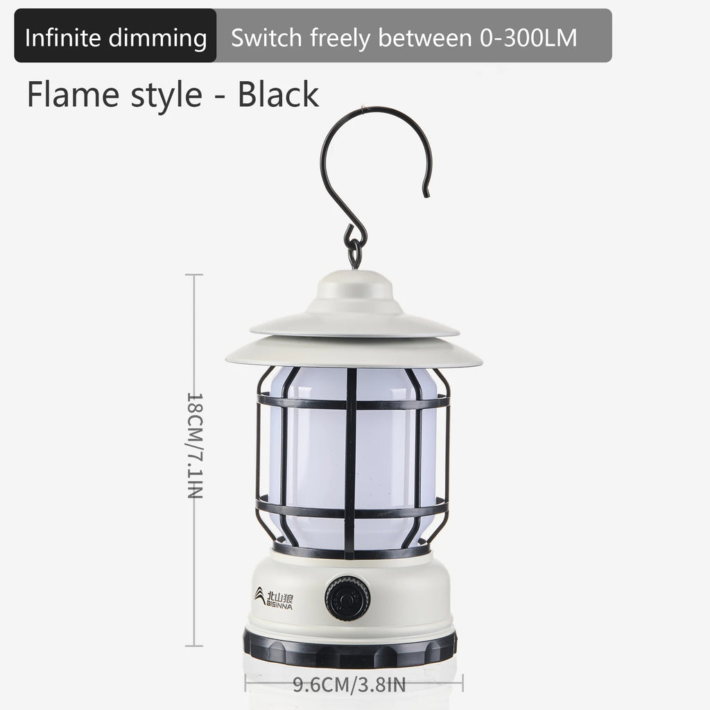 BISINNA Camping Lights Long Endurance Outdoor Tent Lights Rechargeable/Battery Waterproof Camping Lights Retro Atmosphere Lights