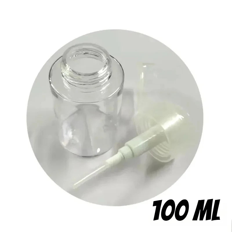 1pc Refillable Bottles Push-type Bottling   Empty Pump Dispenser Bottle for Nail Polish and Makeup Remover Bottle Packaging