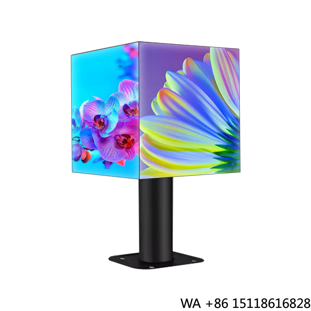 Outdoor Cube LED Display LED Display Waterproof for Advertising Four Sided LED Cube Panel Display Screen