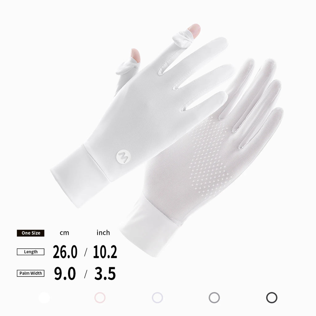 Summer Sunshade Gloves Quick Drying Touch Screen Outdoor Sports Cycling Gloves Breathable Non Slip UV Sun Protection Gloves