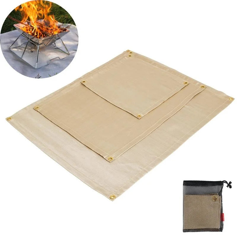 Outdoor Camping Fireproof Cloth Picnic Barbecue Insulation Mat Flame Retardant High Temperature Fire Blanket Fiberglass Mat